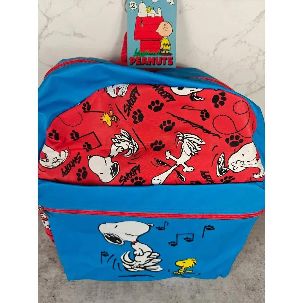 Vintage 1999 Snoopy Peanuts Kids School Backpack NWT Dancing Snoopy & Woodstock